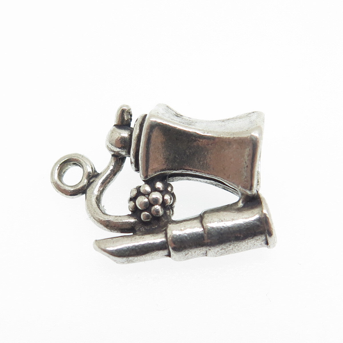 SUN WEST 925 Sterling Silver Vintage Lipstick & Atomizer 3D Charm Mini Pendant