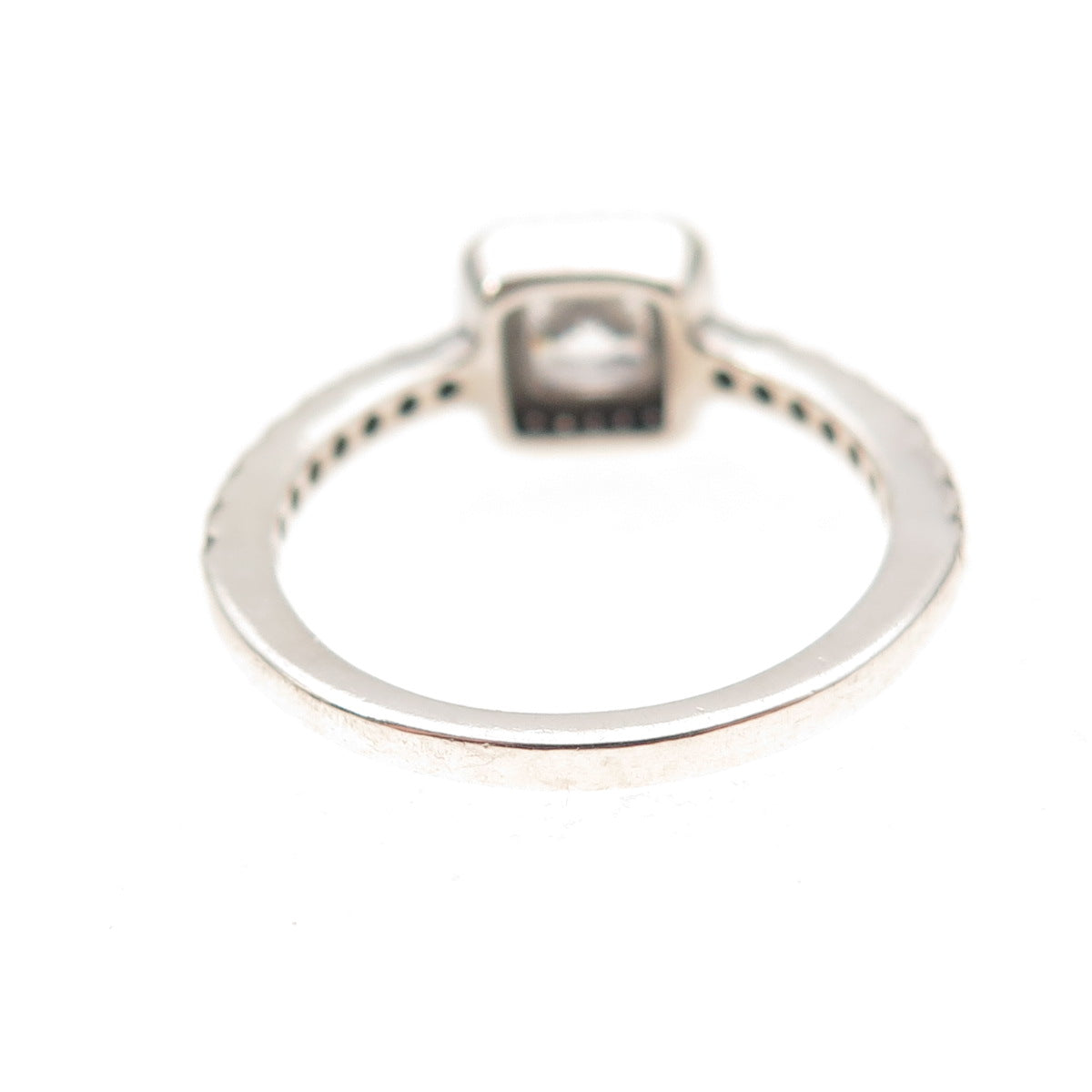Pandora 925 Sterling Silver C Z Engagement Ring Size 6
