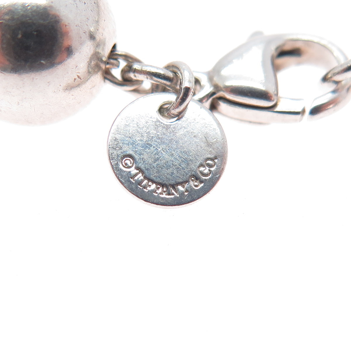 TIFFANY & CO. 925 Sterling Silver Vintage HardWear Ball Beaded Bracelet 6.5"