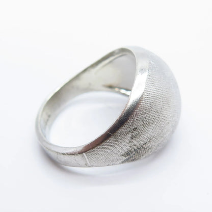 925 Sterling Silver Vintage Vargas Textured Ring Size 7.75