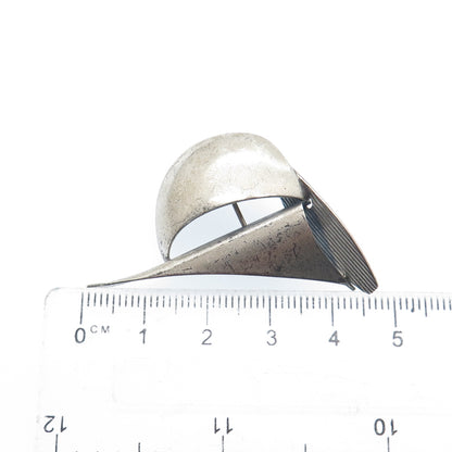 BEAU 925 Sterling Silver Antique Art Deco Sailboat Pin Brooch
