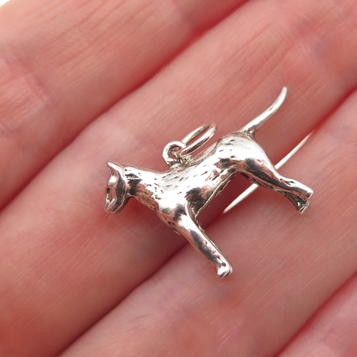 Maisels Indian 925 Sterling Silver Vintage Doberman 3D Mini Charm Pendant