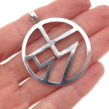 925 Sterling Silver Vintage RR Monogram Charm Pendant