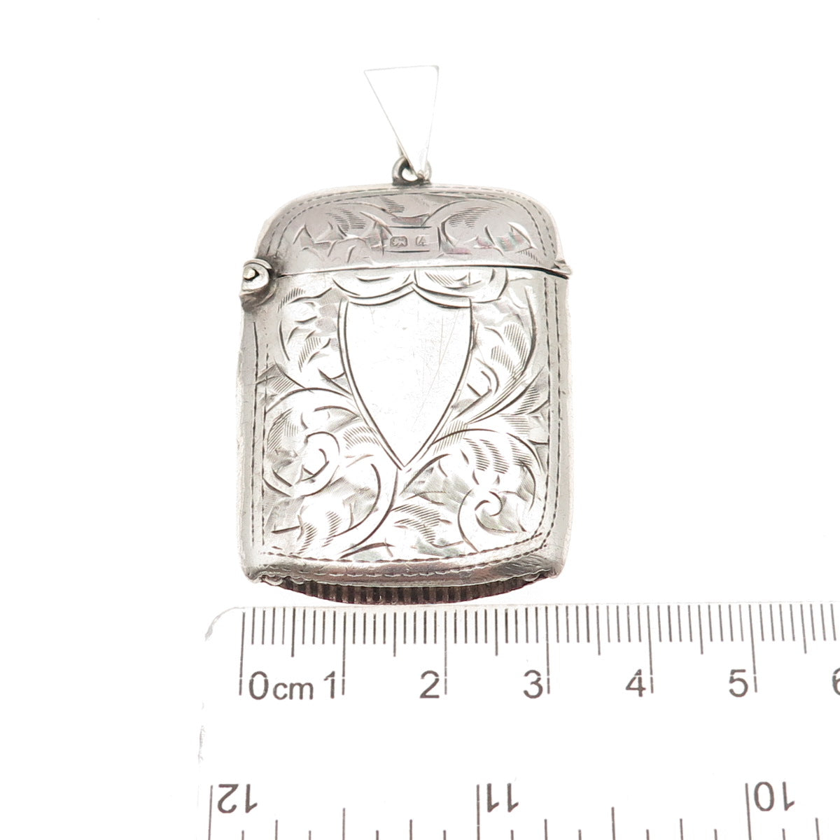 Rolason Brothers 925 Sterling Antique 1925 Birmingham Engraved Vesta Match Case