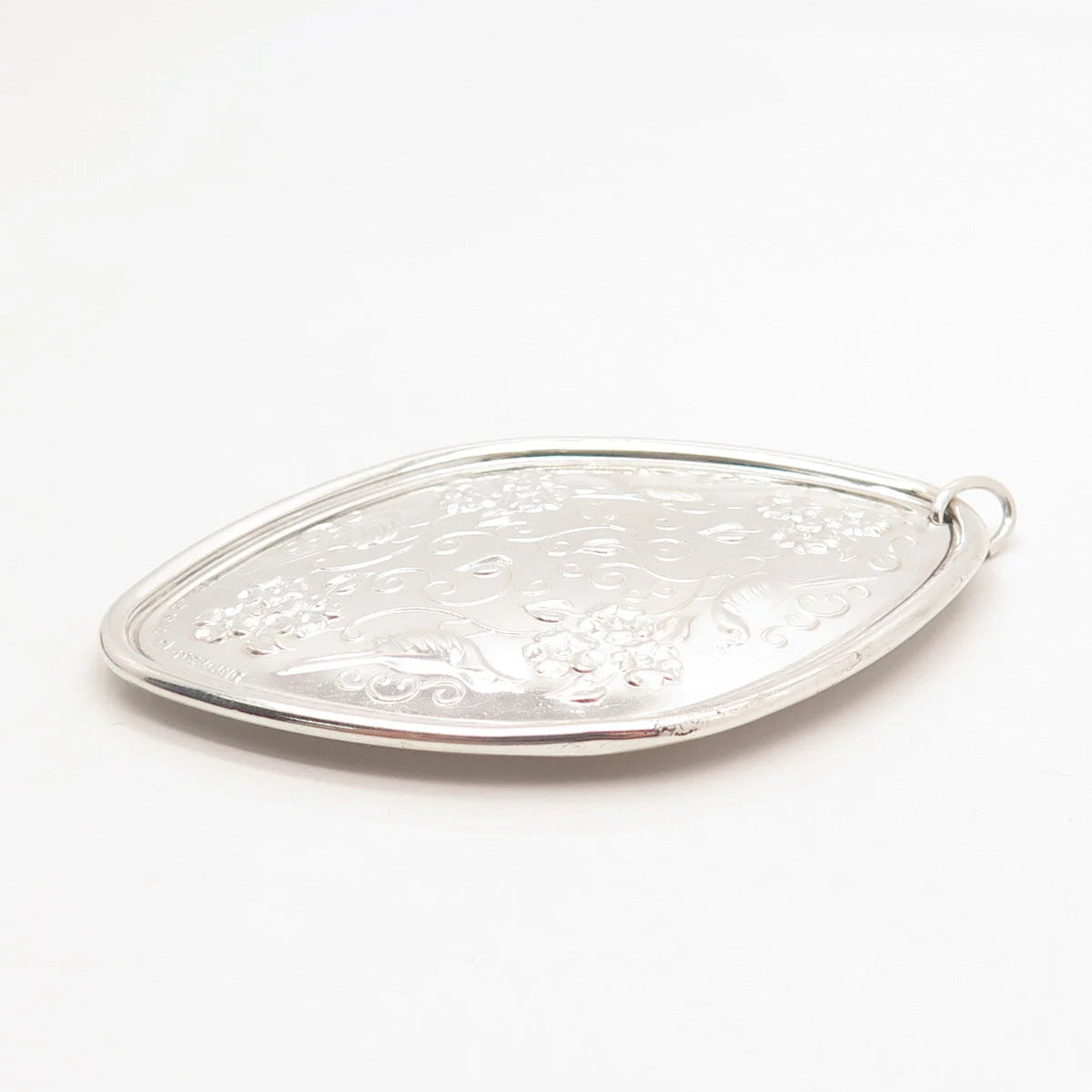 925 Sterling Silver Vintage Towle 1974 Floral Ornament Pendant