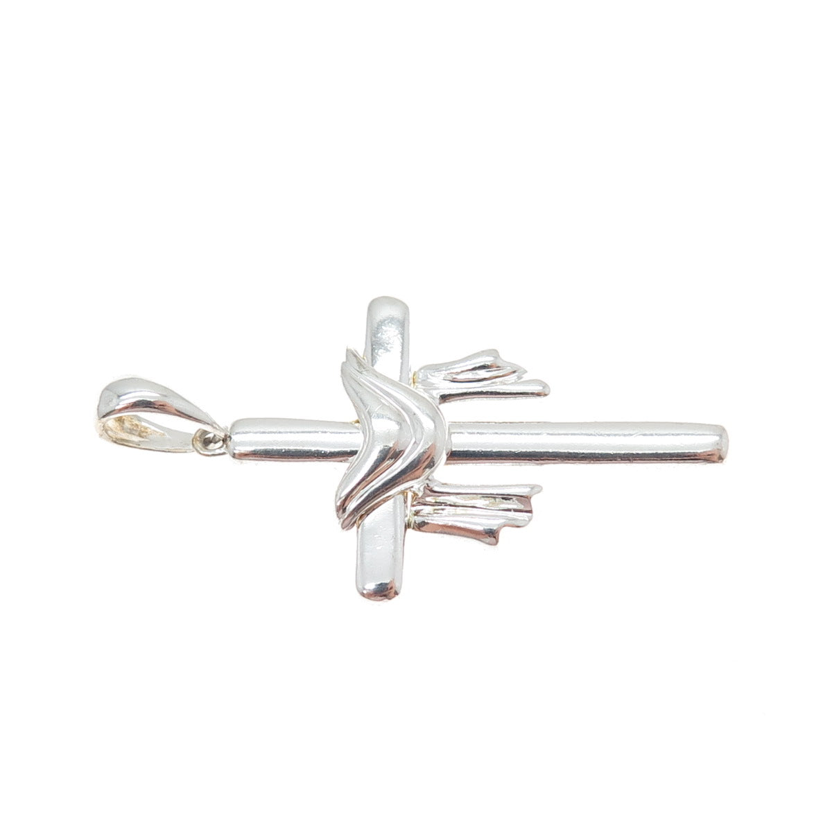 JCM Jacmel Mauritius 925 Sterling Silver Vintage Cross Charm Pendant