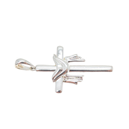JCM Jacmel Mauritius 925 Sterling Silver Vintage Cross Charm Pendant