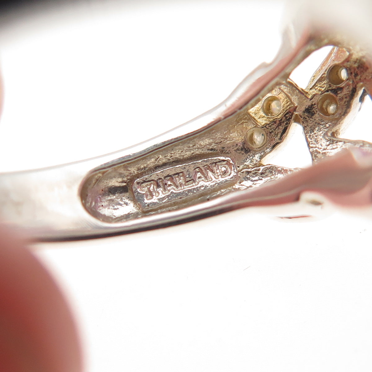 Chuck Clemency 925 Sterling Silver Real Diamond & Amethyst Ring Size 7.25