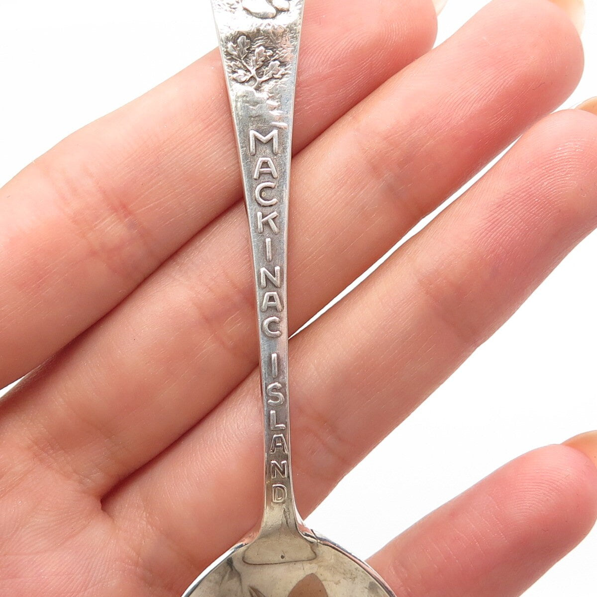 925 Sterling Silver Antique Charles M. Robbins States & Cities Michigan Spoon