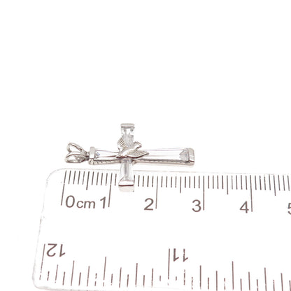 ATI Annika Witt 925 Sterling Silver C Z Holy Spirit Cross Charm Pendant