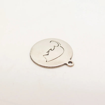 925 Sterling Silver USA Two In Town Mouse Charm Pendant