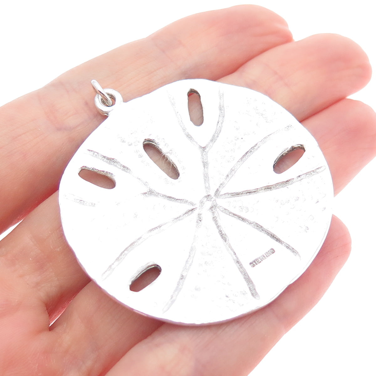 925 Sterling Silver Vintage Sand Dollar Pendant