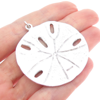 925 Sterling Silver Vintage Sand Dollar Pendant