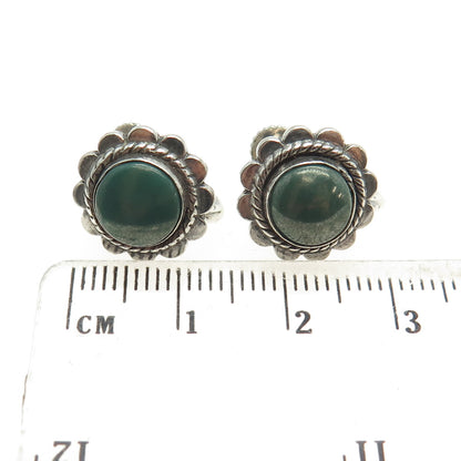 BELL TRADING POST Sterling Silver Vintage Royston Turquoise Screw Back Earrings