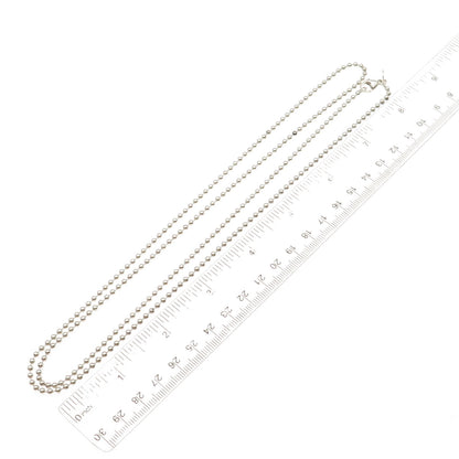 Tiffany & Co. 925 Sterling Silver Vintage Ball Beaded Chain Necklace 32"