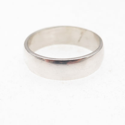 925 Sterling Silver Vintage Classic Wedding Band Ring Size 7.25