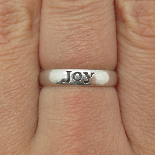 THE MORNING AFTER 925 Sterling Silver Vintage Joy Band Ring Size 7.25