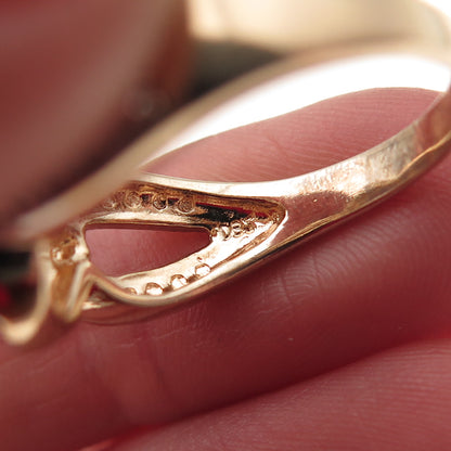 DBJ Dee Berkle 925 Sterling Silver Gold Plated Real White Topaz Ring Size 9