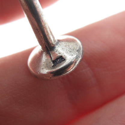 925 Sterling Silver Vintage Modernist Sun Oxidized Cufflinks