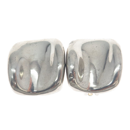 FREDERIC JEAN DUCLOS 925 Sterling Silver Vintage Modernist Clip On Earrings