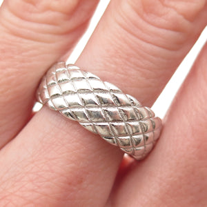 925 Sterling Silver Italy Dragon Skin Band Ring Size 7.5