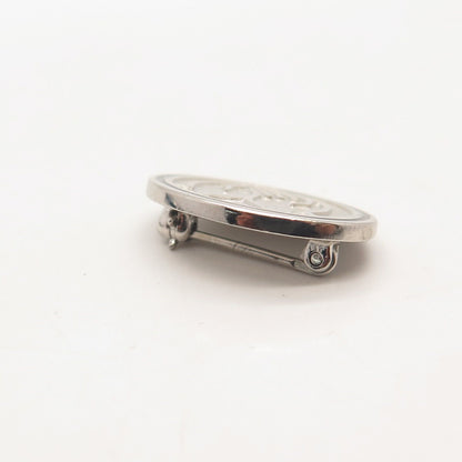 925 Sterling Silver Vintage Enamel Allstate Insurance Logo Pin Brooch