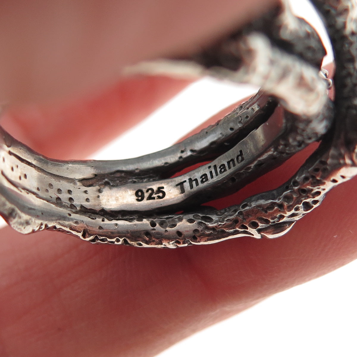 Stephen Dweck 925 Sterling Silver 2-Tone Real Diamond Botanical Ring Size 9.25