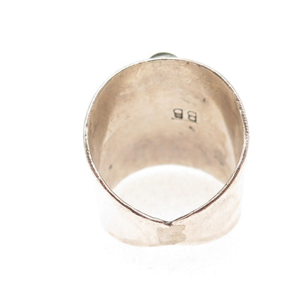 Bernice Bonney Navajo Old Pawn Sterling Silver Vintage Turquoise Ring Size 12.75