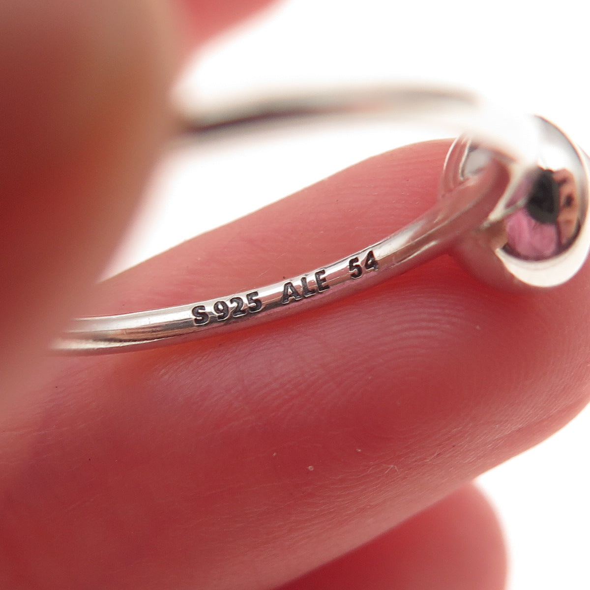 Pandora 925 Sterling Silver Clear Crystal April Birthstone Droplet Ring Size 7