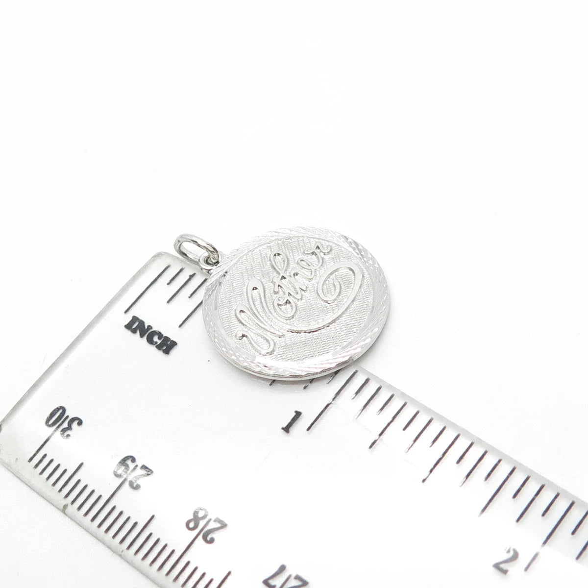 GRIFFITH & SONS 925 Sterling Silver Vintage "Mother" Round Medal Pendant