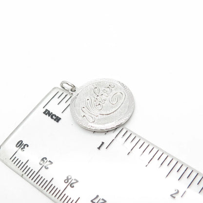 GRIFFITH & SONS 925 Sterling Silver Vintage "Mother" Round Medal Pendant