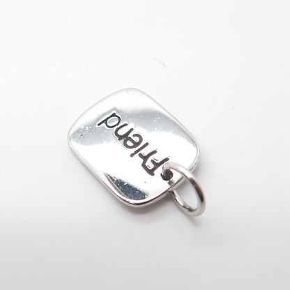 925 Sterling Silver Friend Charm Pendant
