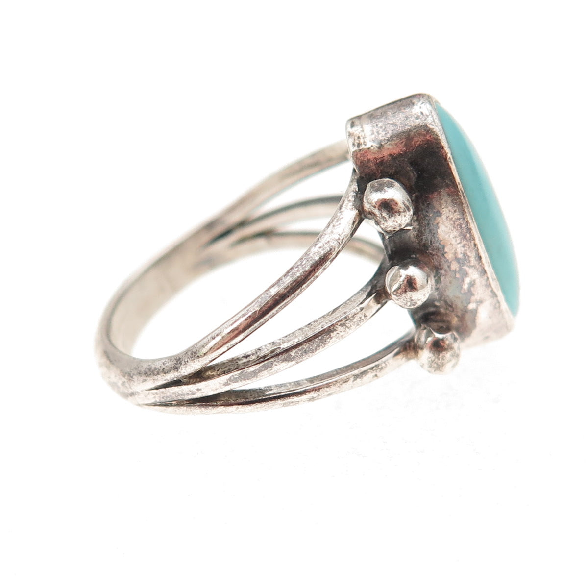 Jack Whittaker Old Pawn 925 Sterling Silver Vintage Turquoise Ring Size 5.25