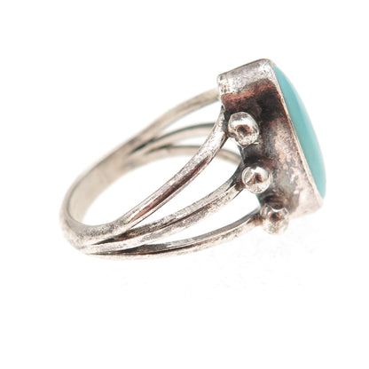 Jack Whittaker Old Pawn 925 Sterling Silver Vintage Turquoise Ring Size 5.25