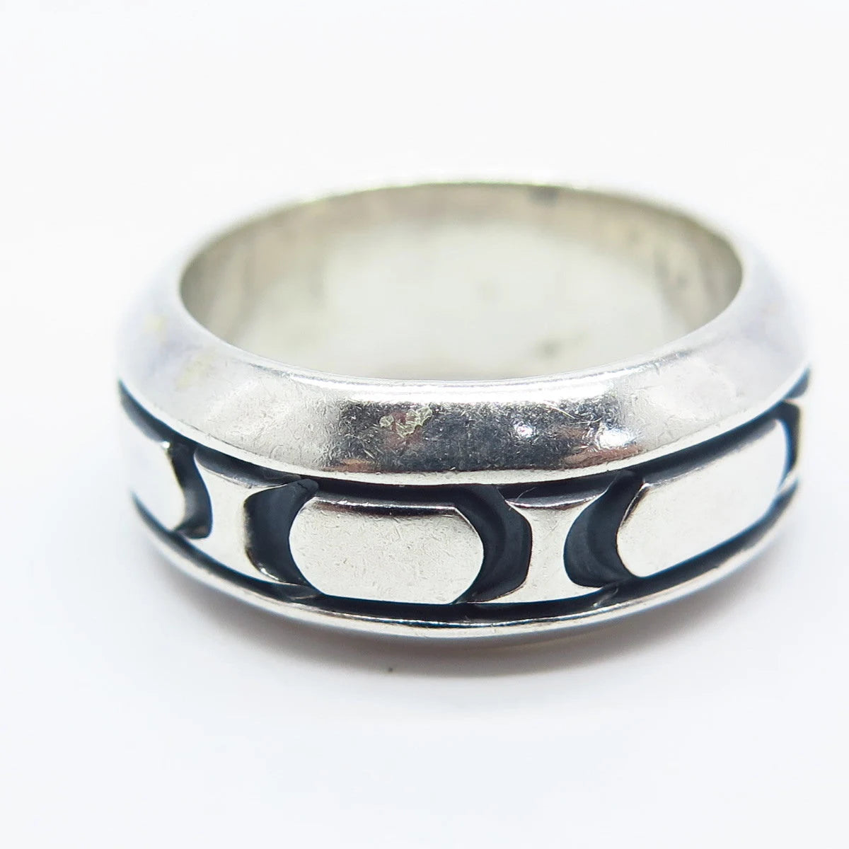 925 Sterling Silver Vintage Mexico Band Ring Size 7.5