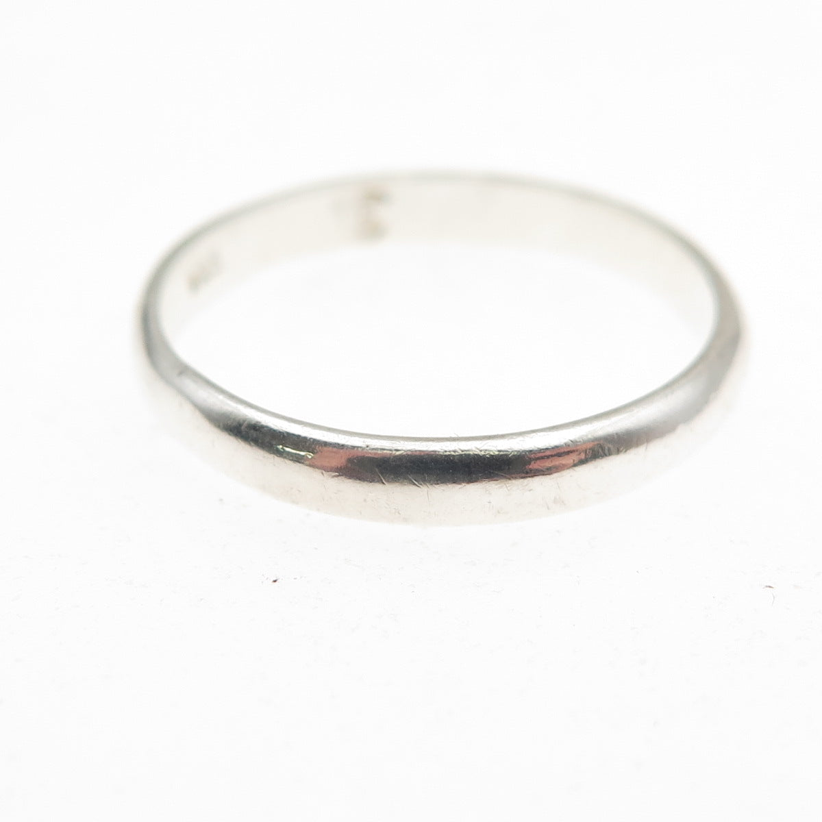 925 Sterling Silver Vintage Classic Wedding Band Ring Size 7.75