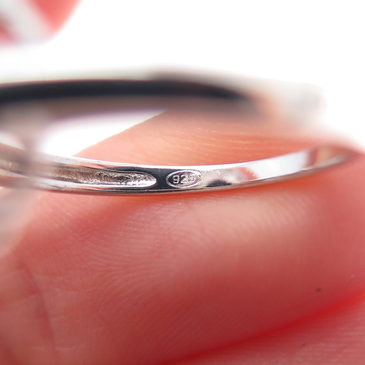 925 Sterling Silver Vintage Lab-Created Sapphire & C Z Ring Size 6.75