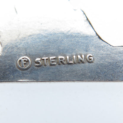 FRENCH & FRANKLIN Sterling Silver Vintage Virginia Oxidized Minimalist Pendant