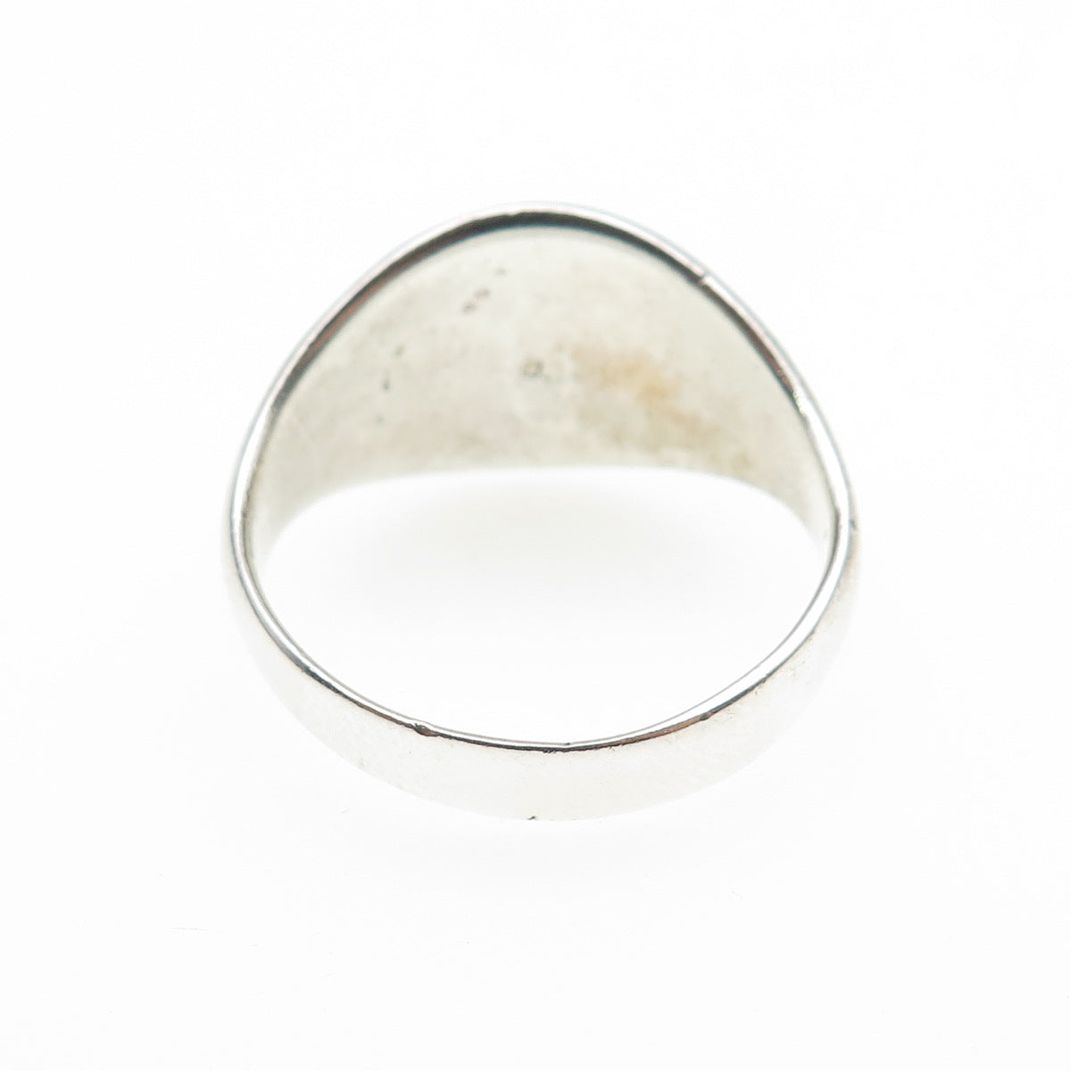 925 Sterling Silver Vintage Pentagram Oxidized Biker Ring Size 13