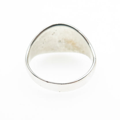 925 Sterling Silver Vintage Pentagram Oxidized Biker Ring Size 13