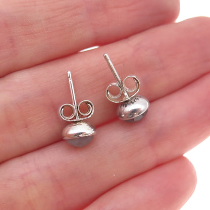 Pandora Sterling Silver Real Gray Moonstone June Birthday Blooms Stud Earrings
