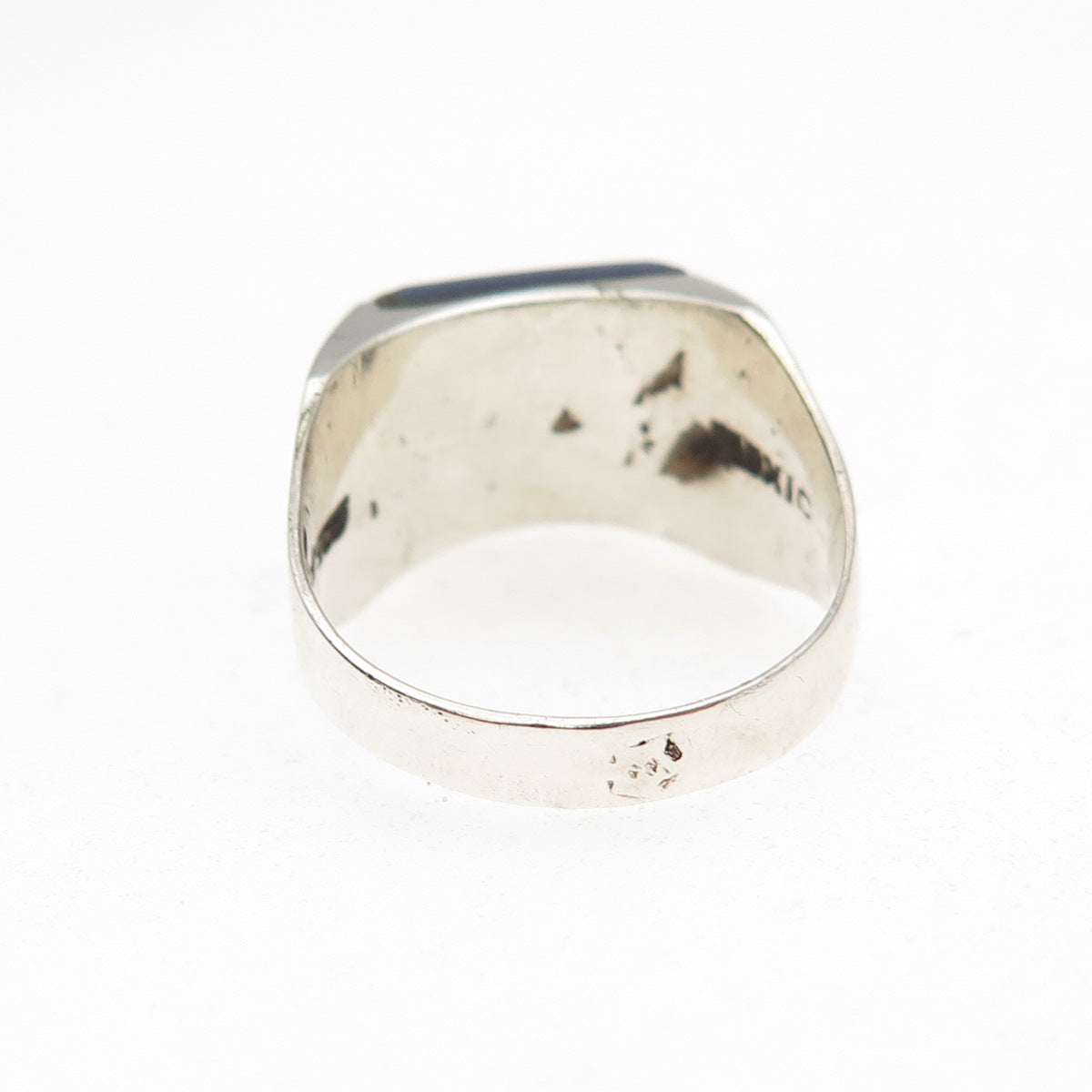 925 Sterling Silver Vintage Mexico Real Sodalite Ring Size 8.25