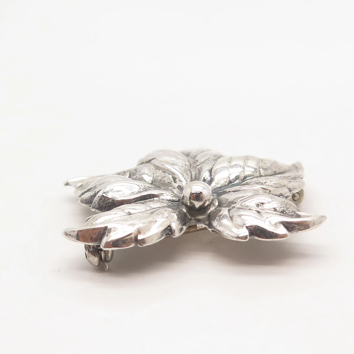 925 Sterling Silver Vintage BEAU Maple Leaf Pin Brooch