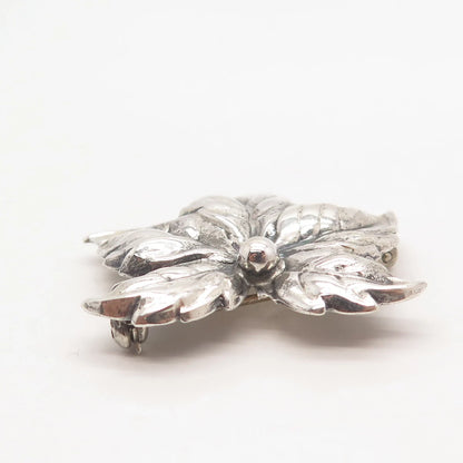 925 Sterling Silver Vintage BEAU Maple Leaf Pin Brooch