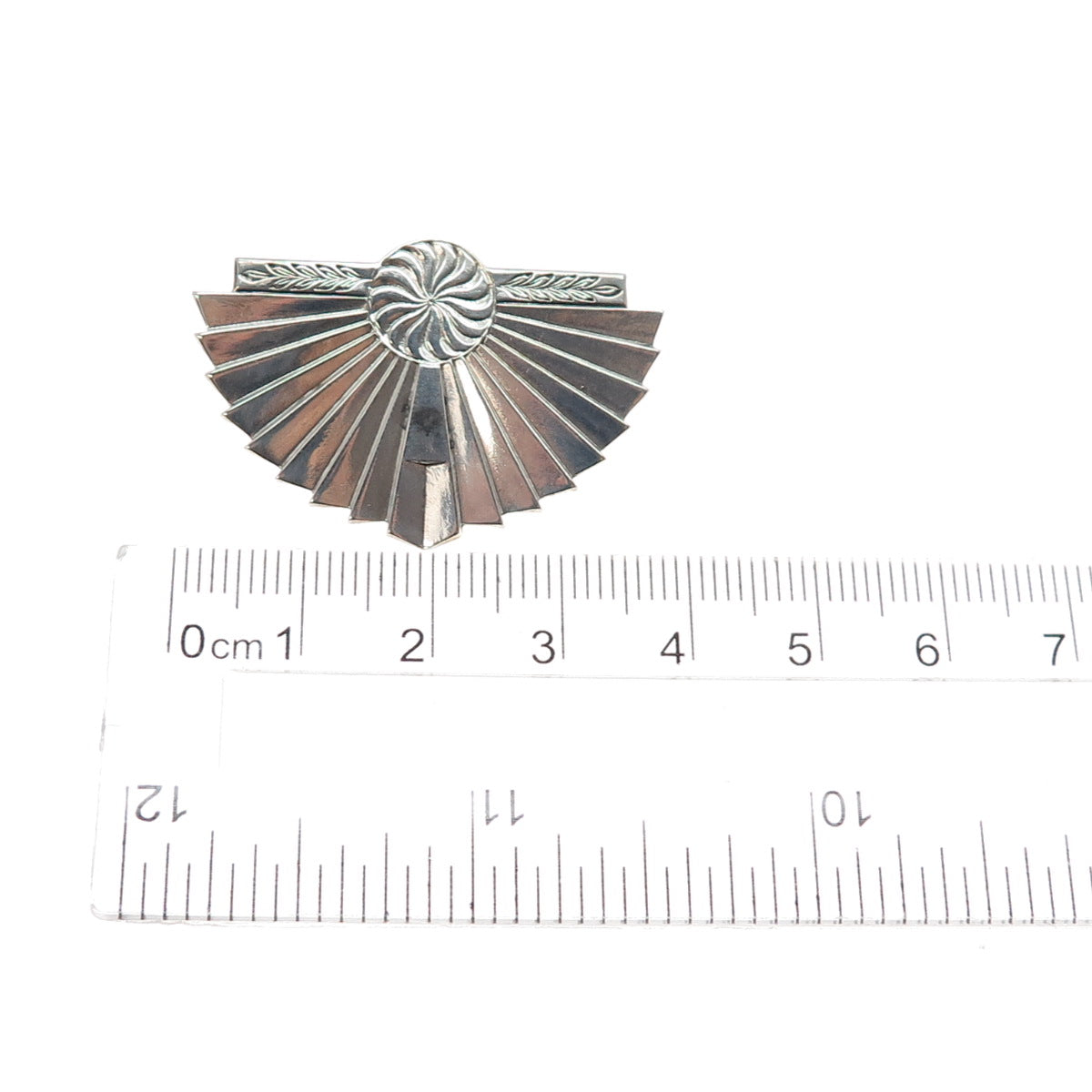 LGB BALFOUR 925 Sterling Silver Vintage Japanese Fan Pin Brooch