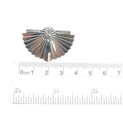 LGB BALFOUR 925 Sterling Silver Vintage Japanese Fan Pin Brooch