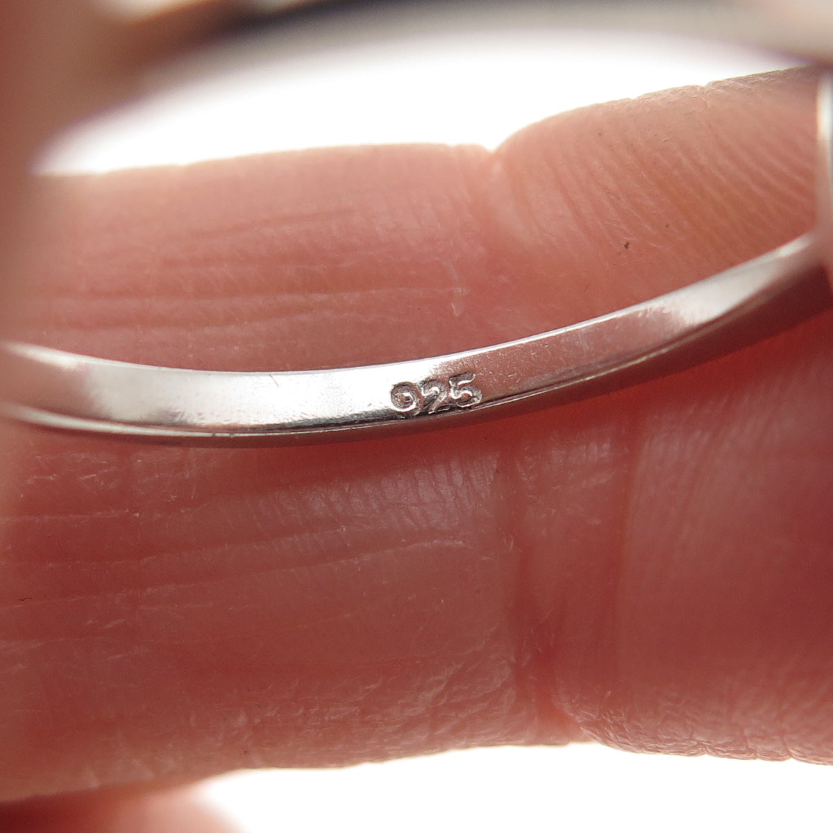 925 Sterling Silver Real Mystic Quartz & C Z Ring Size 7.75