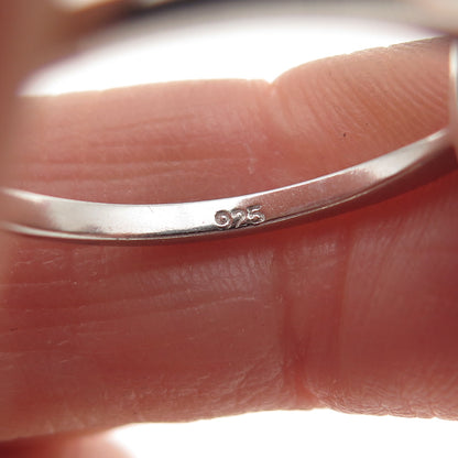 925 Sterling Silver Real Mystic Quartz & C Z Ring Size 7.75