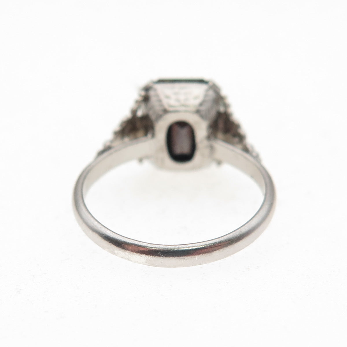 Henry Wexel & Co. 925 Sterling Silver Antique Art Deco Rhinestone Ring Size 4.75