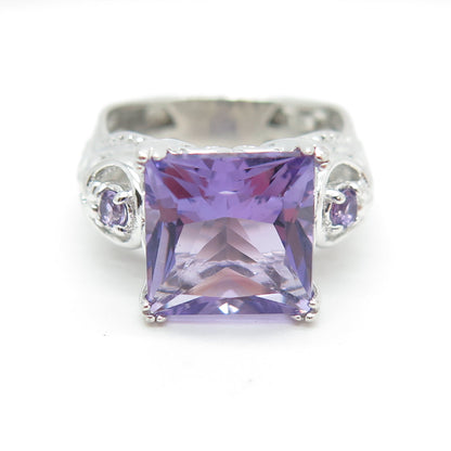 MICHAEL VALITUTTI Gems En Vogue 925 Sterling Silver Real Amethyst Ring Size 6